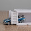 Container de expunere pentru machete auto la scara 1/64, realizat din material rigid, ideal pentru colecții Hot Wheels și Matchbox.